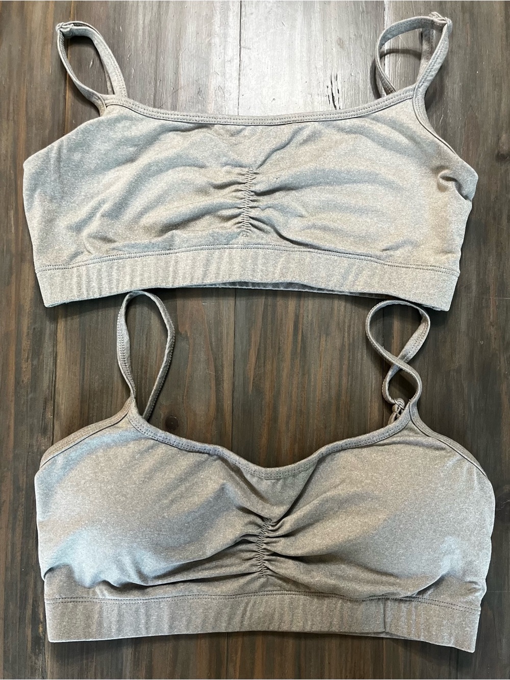 32 Degrees Gray Seamless Bralette Duo
